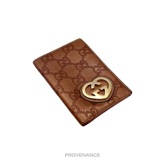 🔴 Gucci GG Heart Pocket Organizer Card Wallet - Bronze - Picture 3 of 7